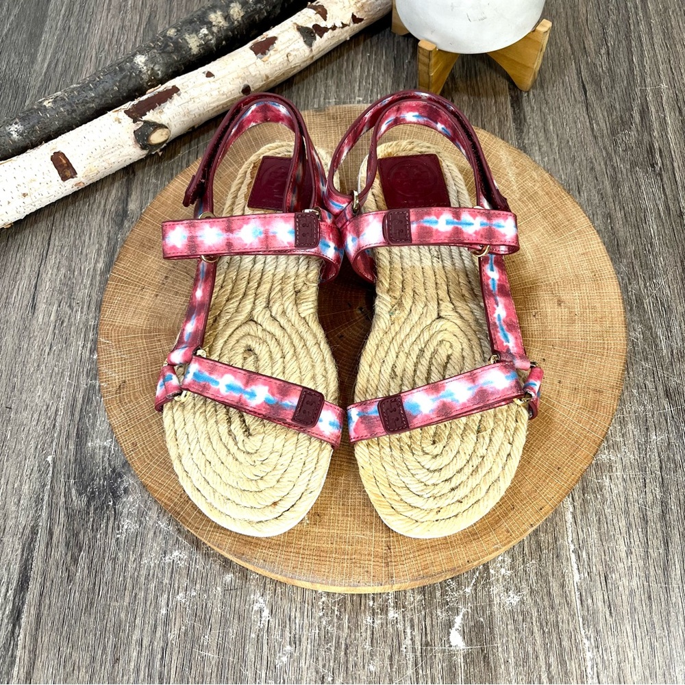 🎉HP🎉 *Tory Burch | Red Tie Dye Straps Sports Sandals Size 7 - Picture 6 of 16